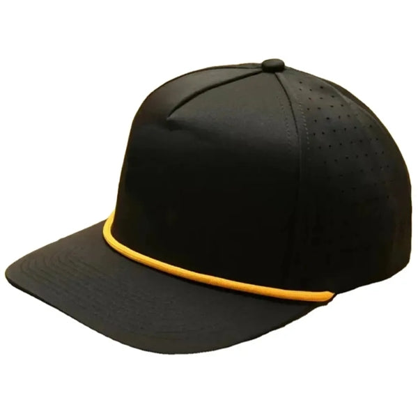 5 Panel Structured Water Resistant Baseball Caps With Rope