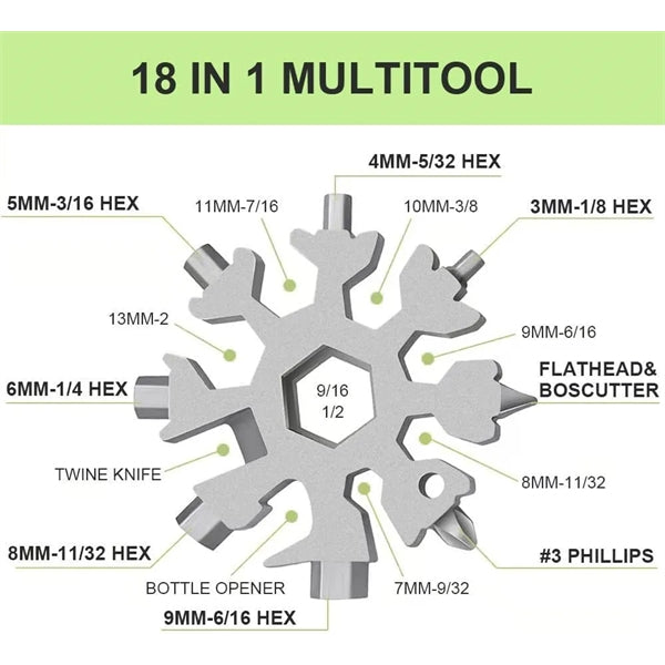 Snowflake Multitool 18 in 1 Mens Gifts