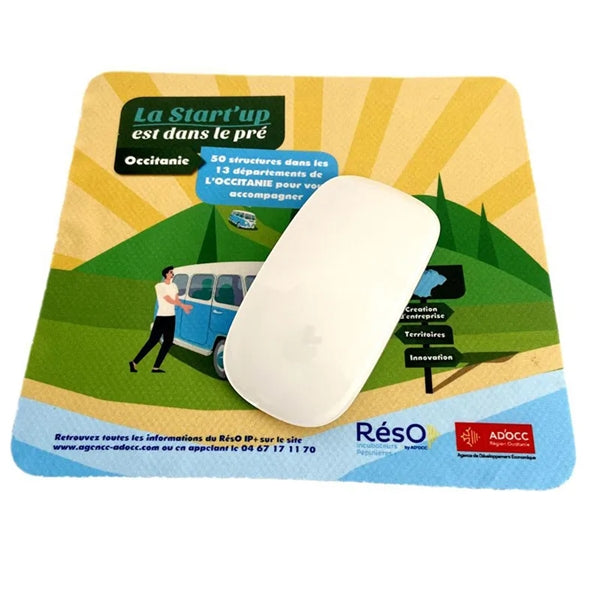 Microfiber Mouse Pad and Cleaning Cloth Combo