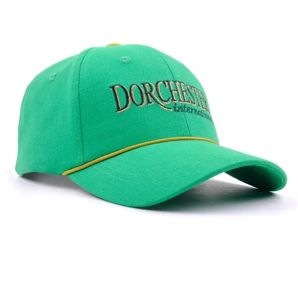 5 Panel Structured Cotton Baseball Caps With Rope