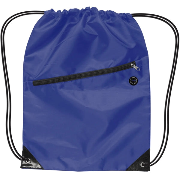 Drawstring Sports Backpack With Zipper