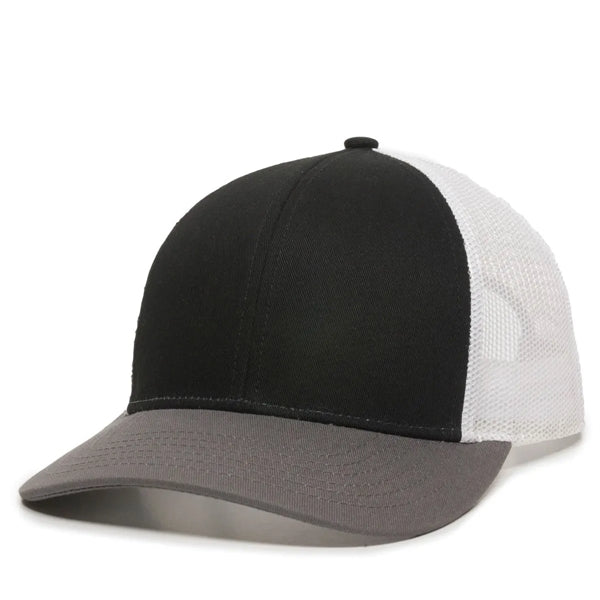 Outdoor Cap Low Profile Structured Trucker Hat with Patch