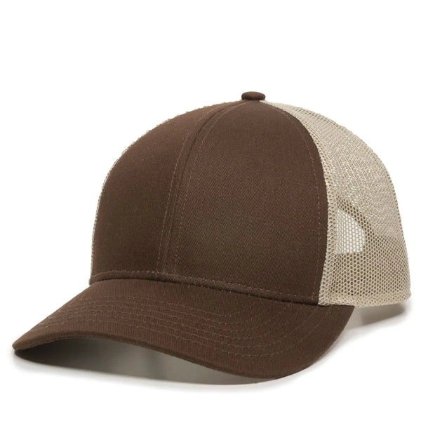 Outdoor Cap Low Profile Structured Trucker Hat with Patch