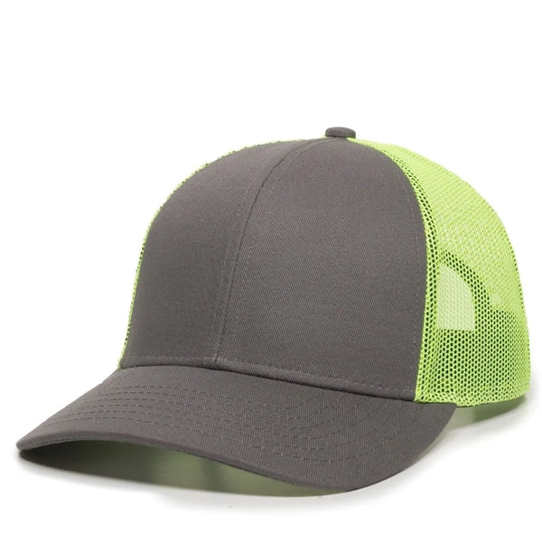 Outdoor Cap Low Profile Structured Trucker Hat with Patch