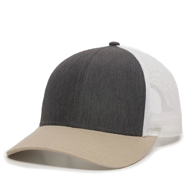 Outdoor Cap Low Profile Structured Trucker Hat with Patch