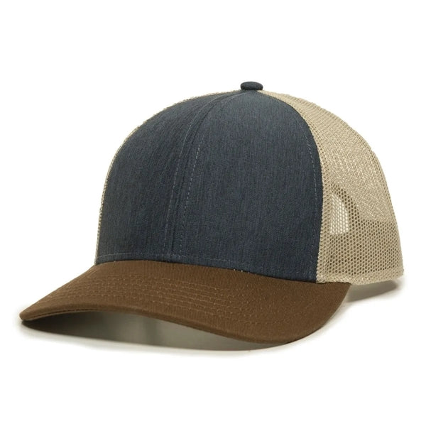Outdoor Cap Low Profile Structured Trucker Hat with Patch