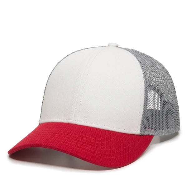 Outdoor Cap Low Profile Structured Trucker Hat with Patch