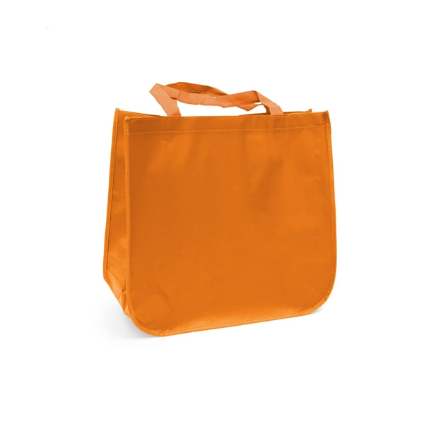 Large laminated Grocery Tote with heat transfer logo