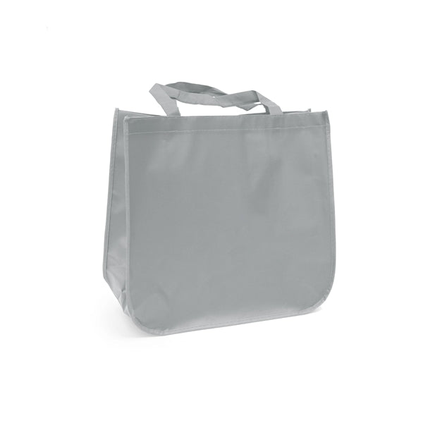 Large laminated Grocery Tote with heat transfer logo
