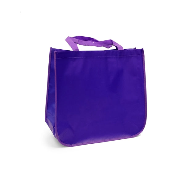 Large laminated Grocery Tote with heat transfer logo