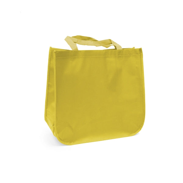 Large laminated Grocery Tote with heat transfer logo