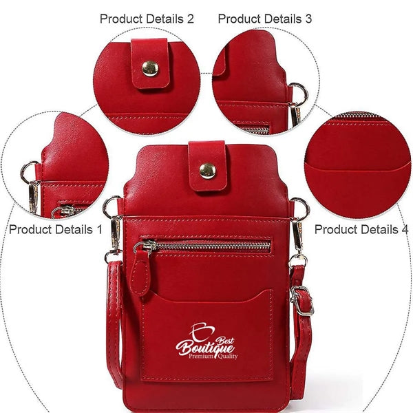 Multifunction clear touch screen Crossbody Purse
