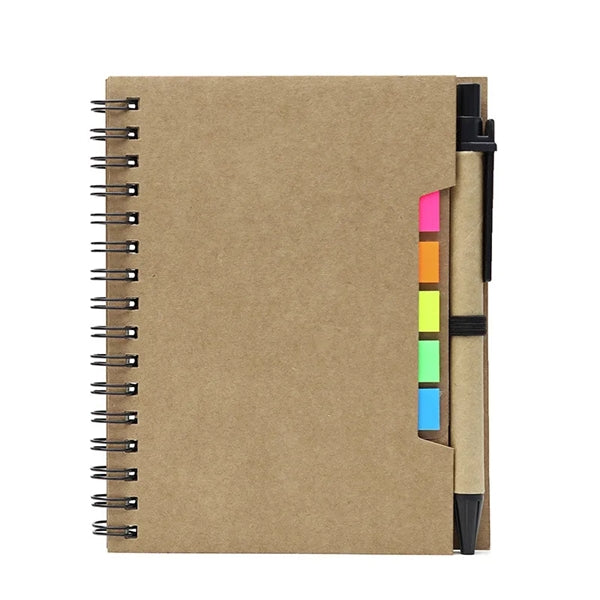 2025 Custom 350G Kraft Paper Notebook with Pen 5.71 " x 4.57