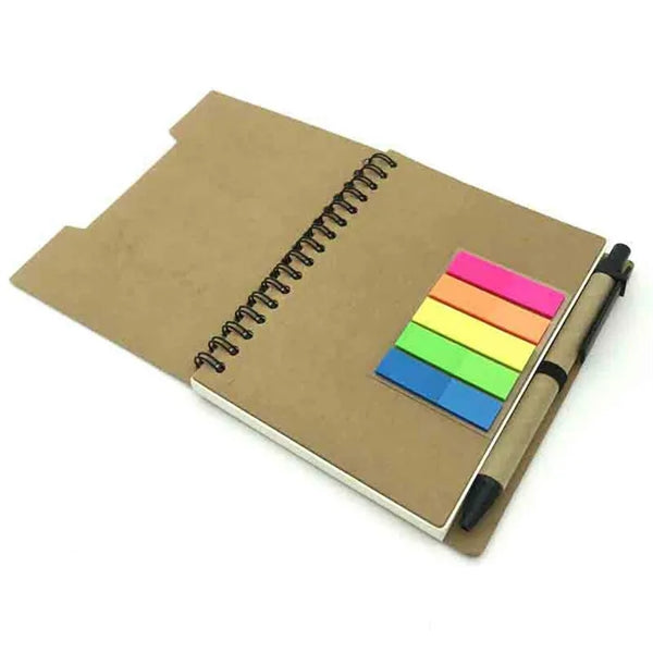 2025 Custom 350G Kraft Paper Notebook with Pen 5.71 " x 4.57