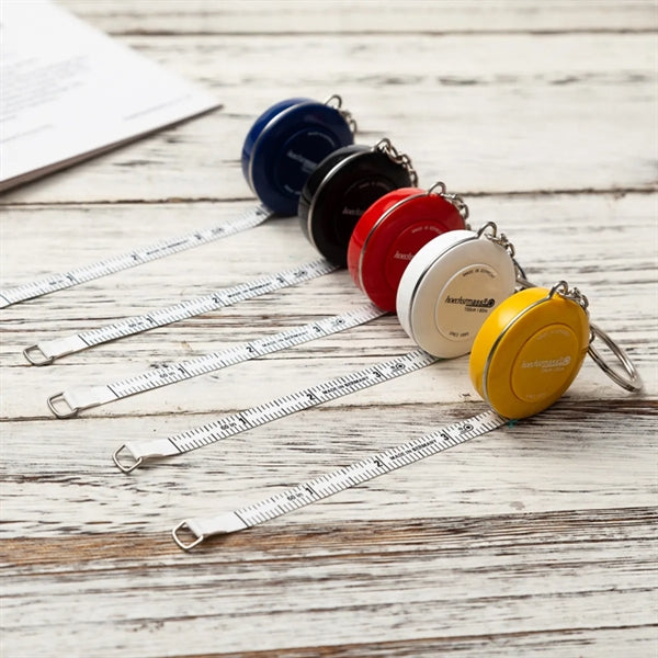 Portable Mini Tool Keychain Double Scales Tape Measure