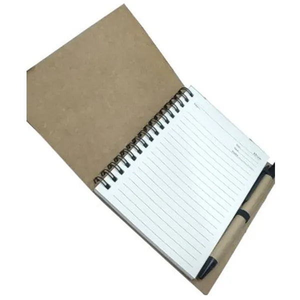 2025 Custom 350G Kraft Paper Notebook with Pen 5.71 " x 4.57