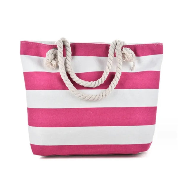 Cotton Canvas Boat Tote-13 1/2" H x 17 1/2" W x 6 1/4" D
