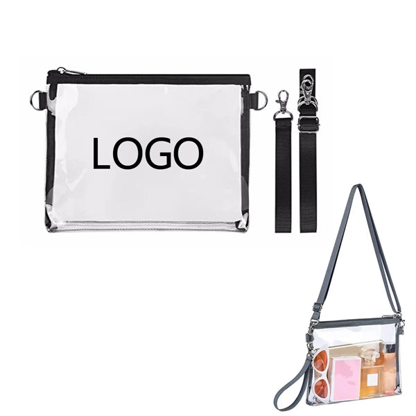 Stadium Approved Clear Crossbody Tote Bag