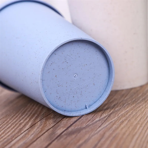 Sustainable Wheat Straw 12oz Travel Coffee Tumbler w/ Lid