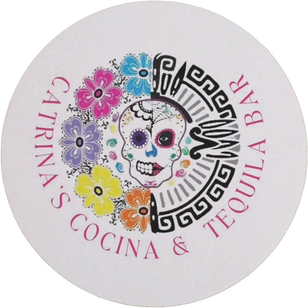 Coaster Round 4 inch Pulpboard Digital Print - Medium 40pt