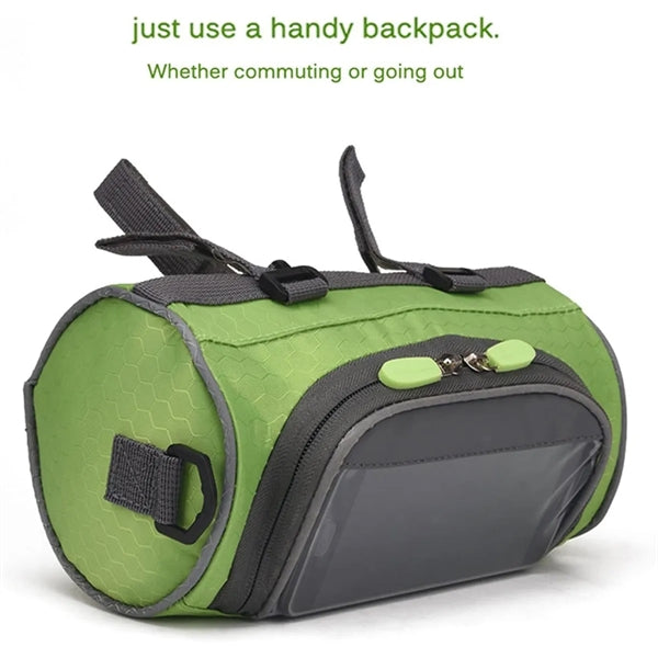 Large Capacity Outdoor Bike Handlebar Bag With Touch Screen