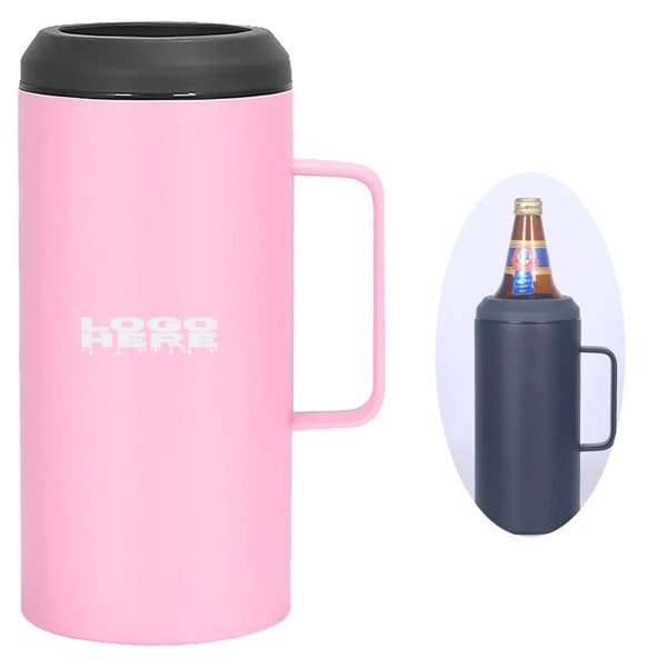 Stainless Steel Insulated Can Cooler With Handle