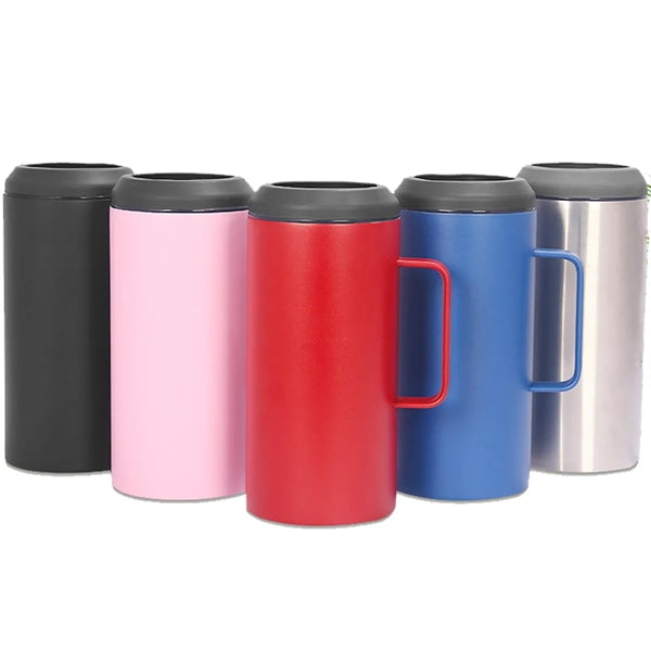 Stainless Steel Insulated Can Cooler With Handle