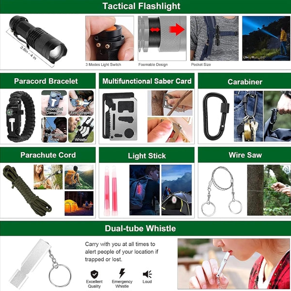 Professional Survival Gear with Molle Pouch