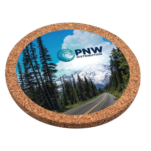 Cork Wood Coaster set of 2