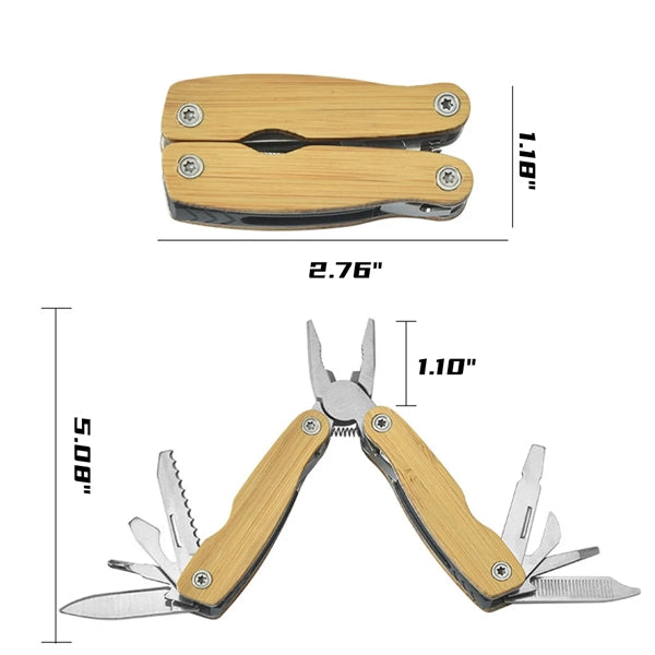 Multi-Function Pocket Pliers with Wooden Handle