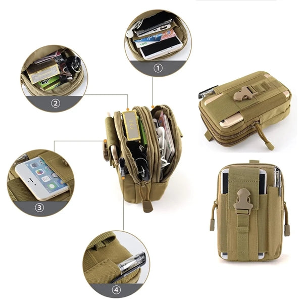 Tactical Molle Pouch with Phone Belt Clip Holder