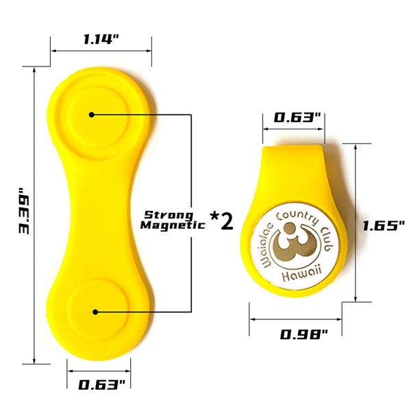 Silicone Golf Ball Marker Hat Clip Strong Magnetic Closure