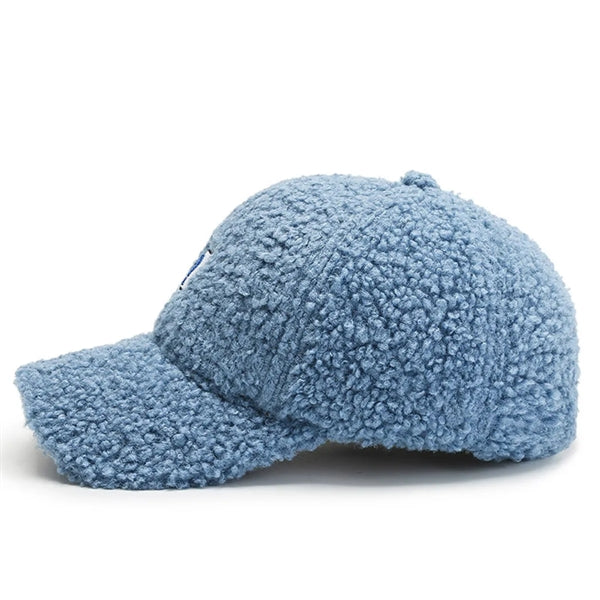 Adjustable Autumn Winter Lamb Hair Cap Warm Baseball Hat
