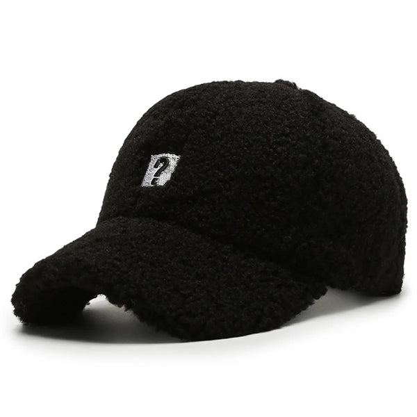 Adjustable Autumn Winter Lamb Hair Cap Warm Baseball Hat