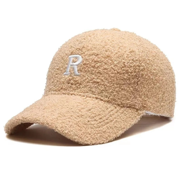 Adjustable Autumn Winter Lamb Hair Cap Warm Baseball Hat