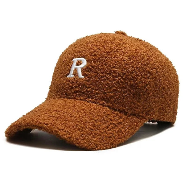 Adjustable Autumn Winter Lamb Hair Cap Warm Baseball Hat