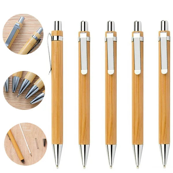 Bamboo Retractable Ballpoint Pen