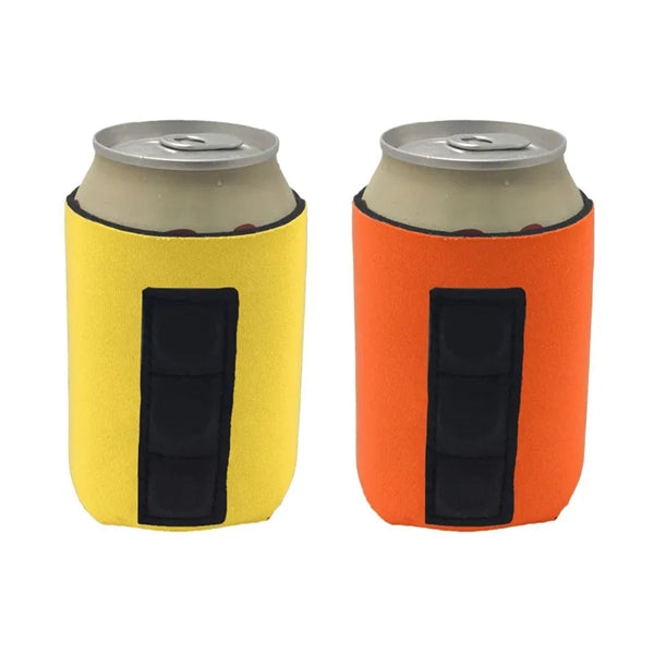 Beer Can Cooler Sleeve with Magnetic Strip
