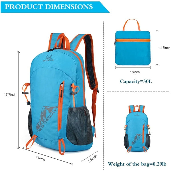Foldable Waterproof Lightweight Hiking Travel Backpack