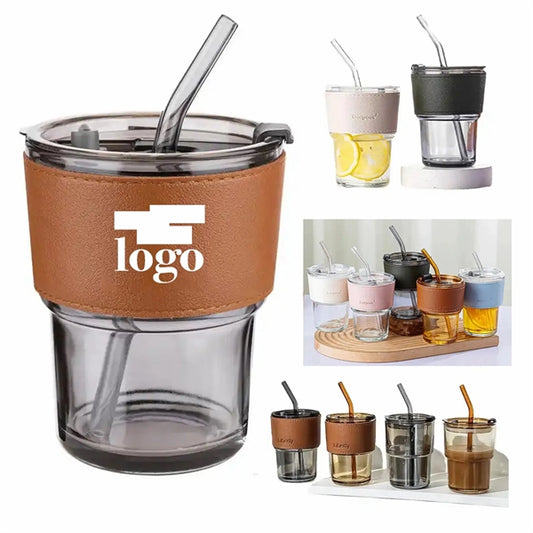 400ML Glass Coffee Protective Sleeve Mug