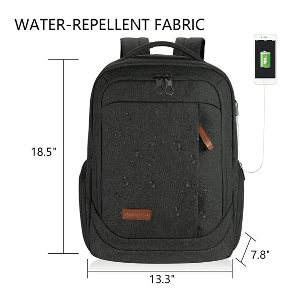 Large Business College Laptop Travel Backpack With USB Port