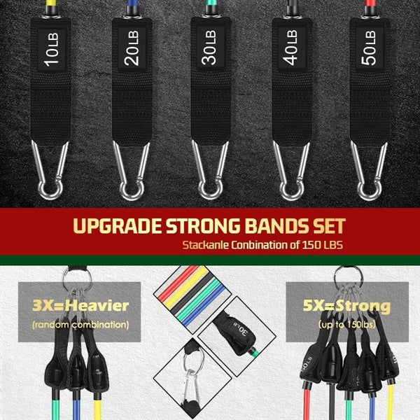 Unisex Home Adjustable Resistance Exercise Workout Bands