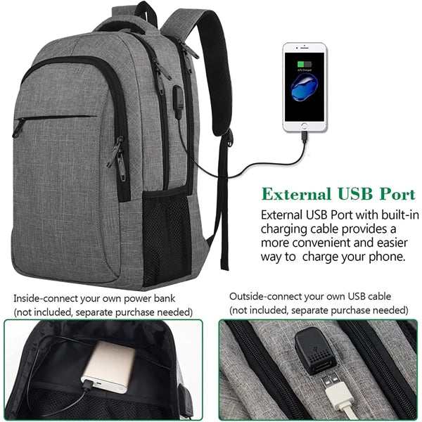 Travel Laptop Backpack with USB Charging Port