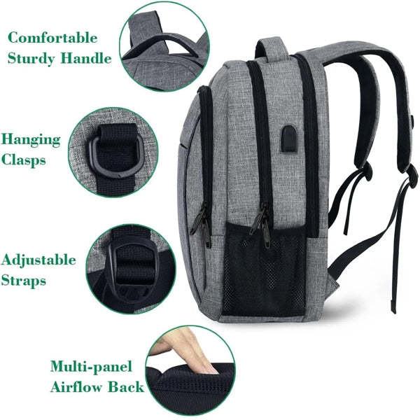 Travel Laptop Backpack with USB Charging Port