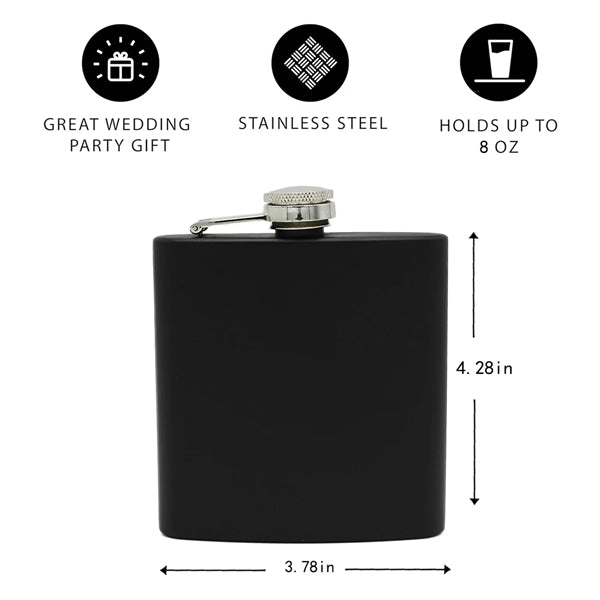 8oz Stainless Steel Engraved Personalized Flask