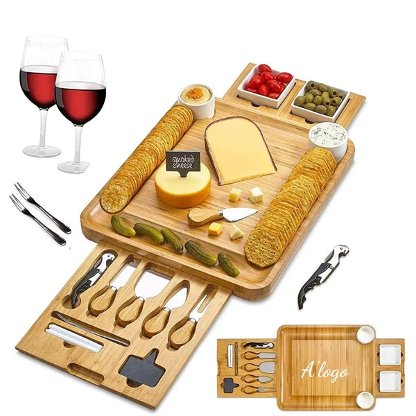 Bamboo Charcuterie Board Set