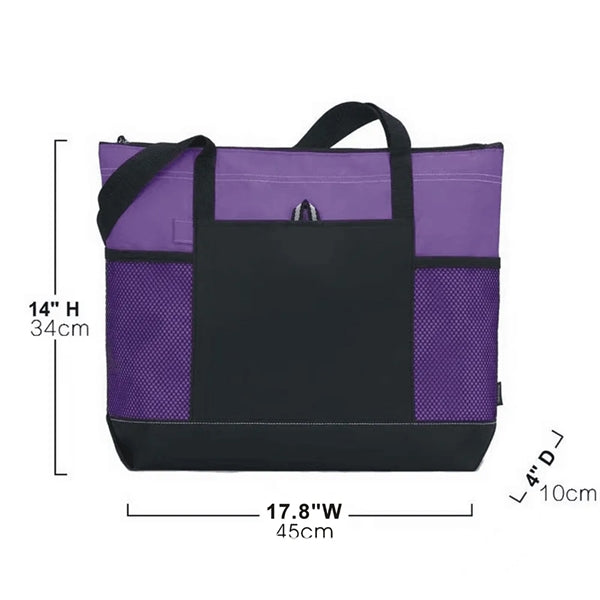 Zippered Tote Bag
