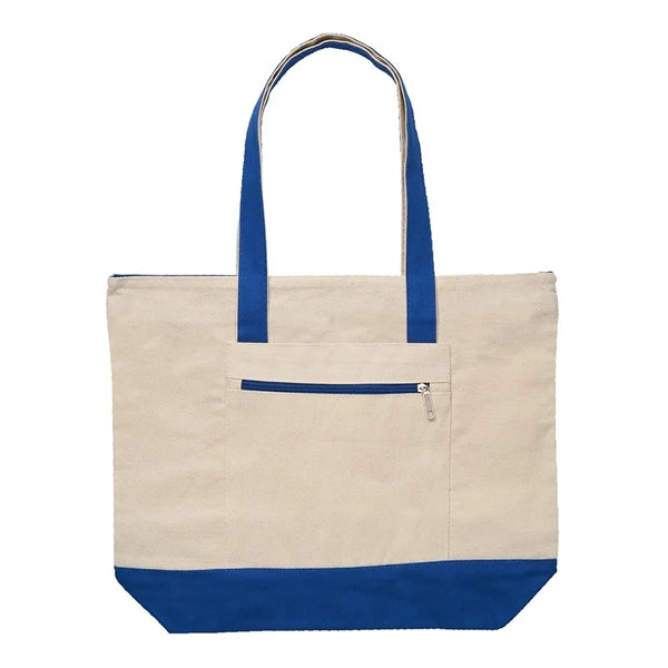 Canvas Zippered Boat Tote Bag