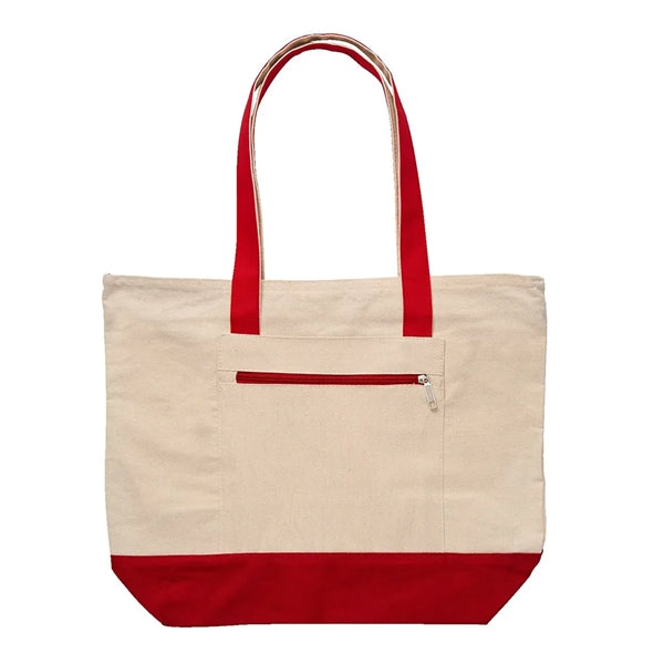 Canvas Zippered Boat Tote Bag