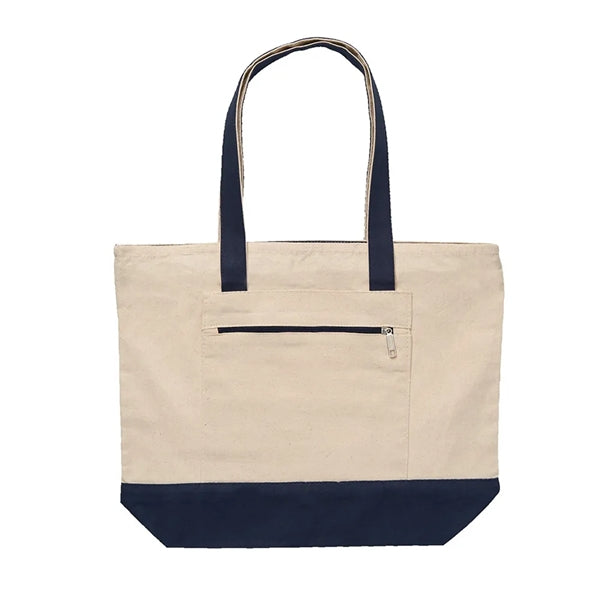 Canvas Zippered Boat Tote Bag